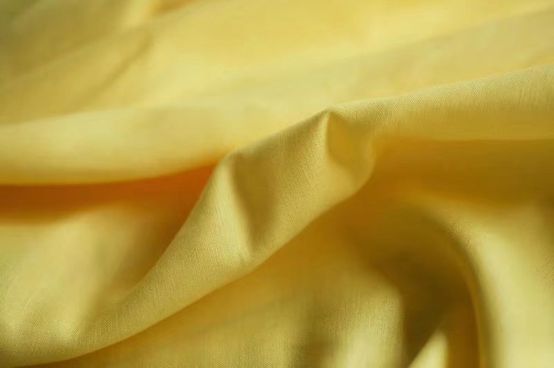 Japanese fabric yellow linen fabric by the yard