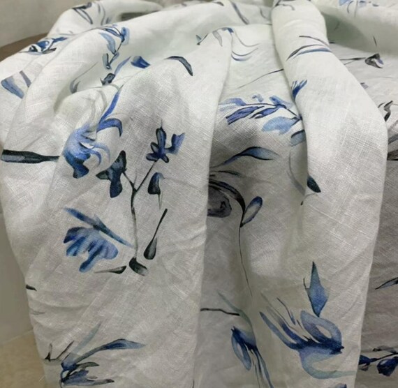 Print Linen fabric by the yard