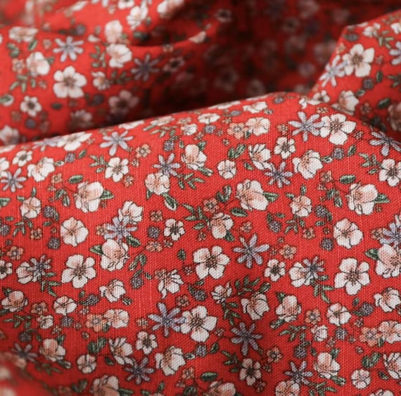 Print Linen fabric by the yard
