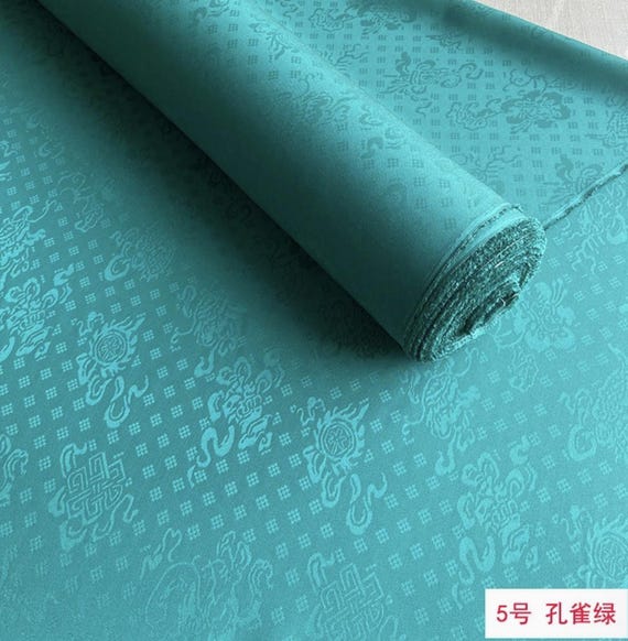Multi Color Options Jacquard silk fabric by the yard
