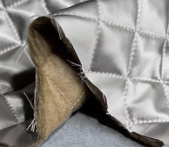 Quilted alpaca wool padded fabric by the yard