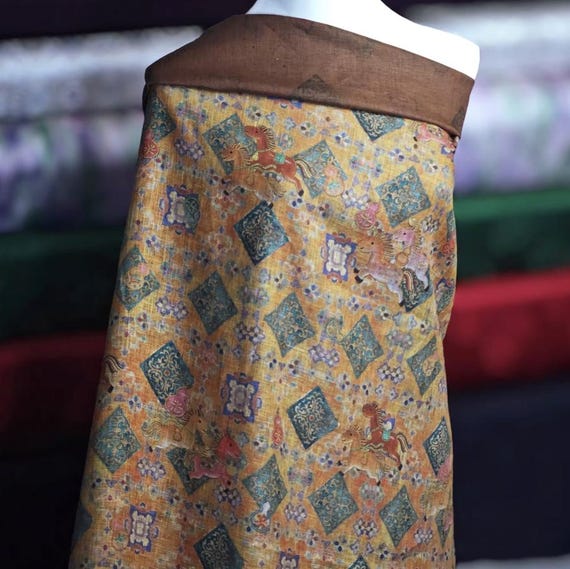 Print Hemp Fabric by the yard