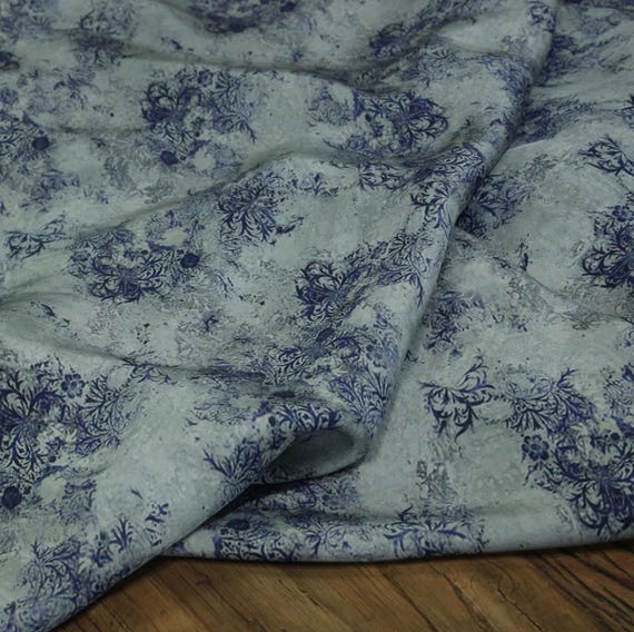 Print cupra fabric, Floral cupro fabric by the yard