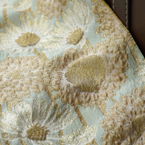 Jacquard brocade fabric by the yard