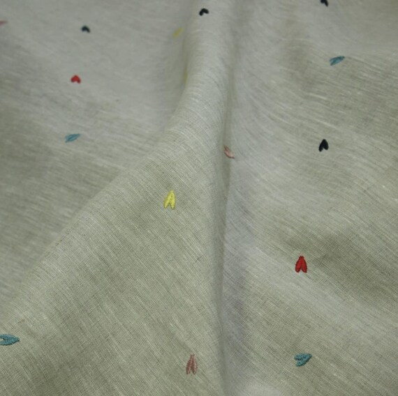 Embroidery linen fabric by the yard