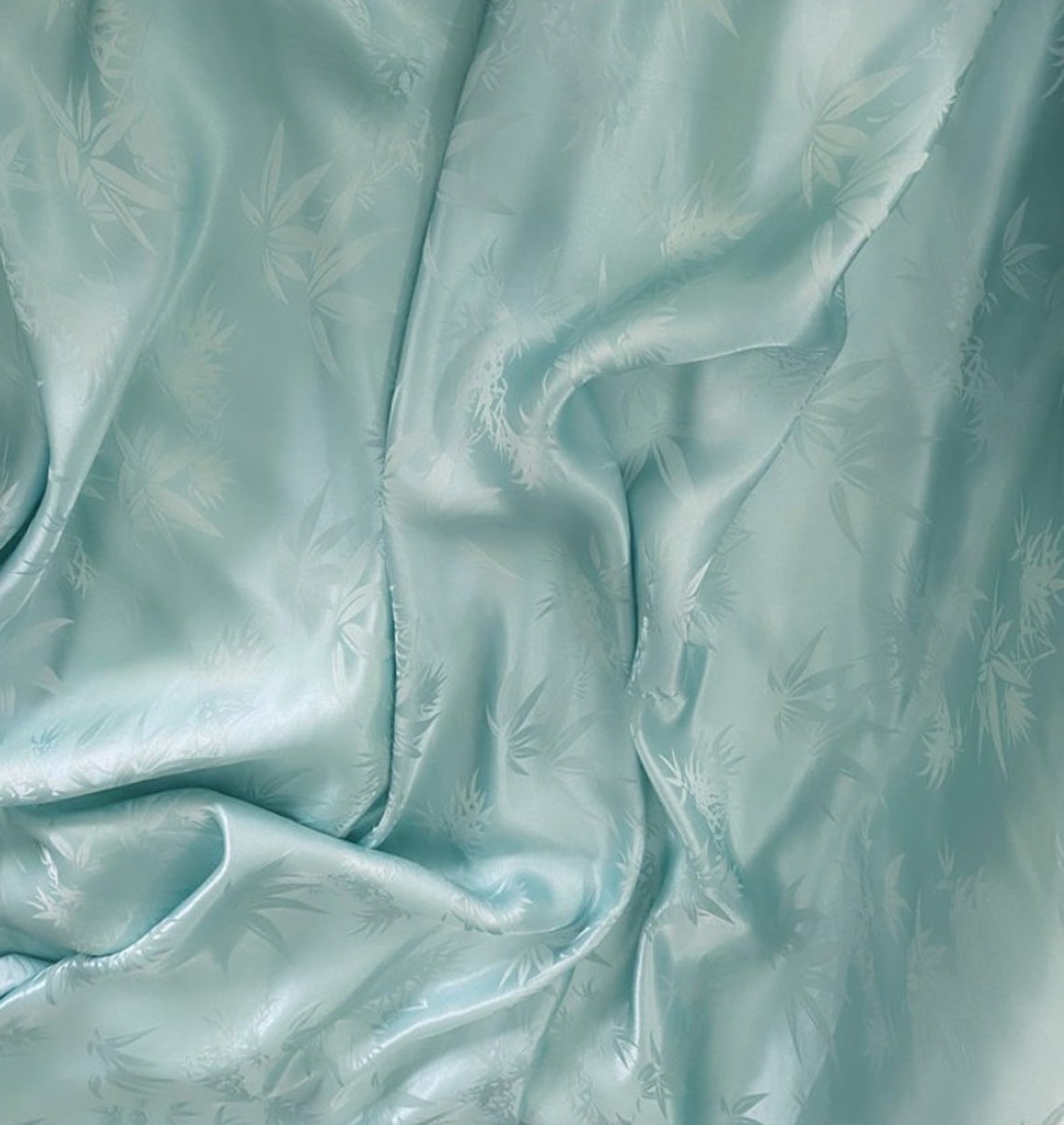 Jacquard silk satin charmeuse damask fabric by the yard Etsy