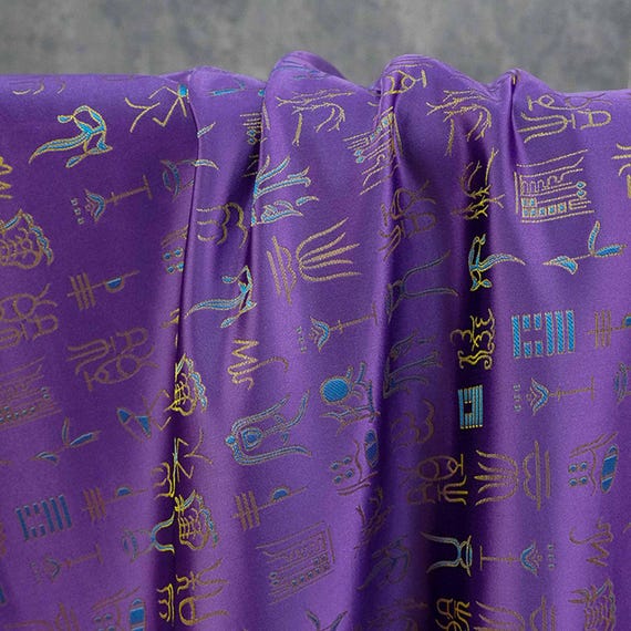 Jacquard brocade fabric by the yard