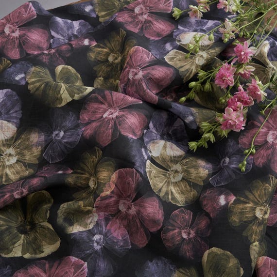 Print ramie fabric by the yard