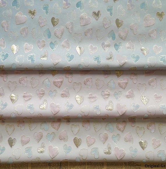 Heart Jacquard brocade fabric by the yard