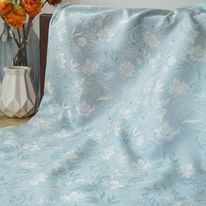 Jacquard floral brocade fabric by the yard