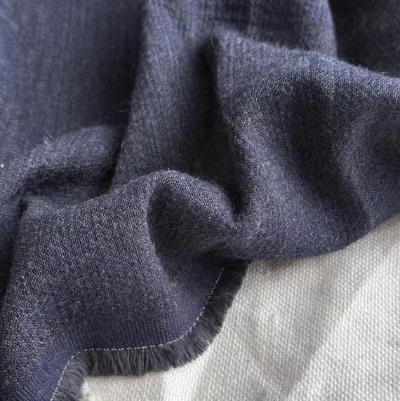 Wool linen cotton fabric by the yard