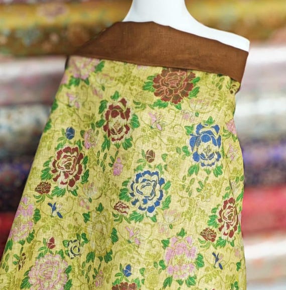 Print Hemp Fabric by the yard