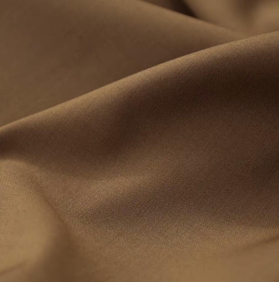 Brown Worsted Wool fabric by the yard SUITING Fabric