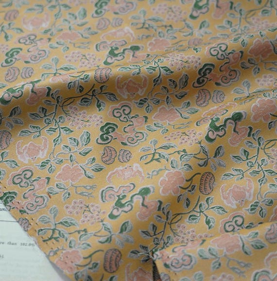 Jacquard brocade fabric by the yard