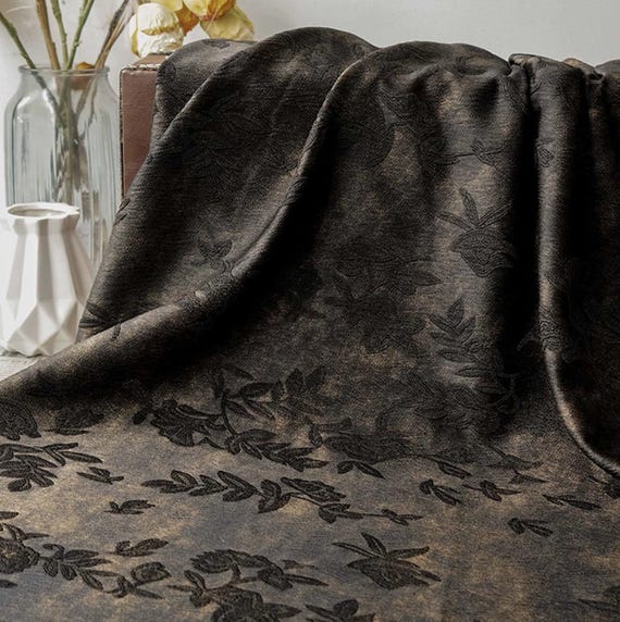 Jacquard brocade fabric by the yard