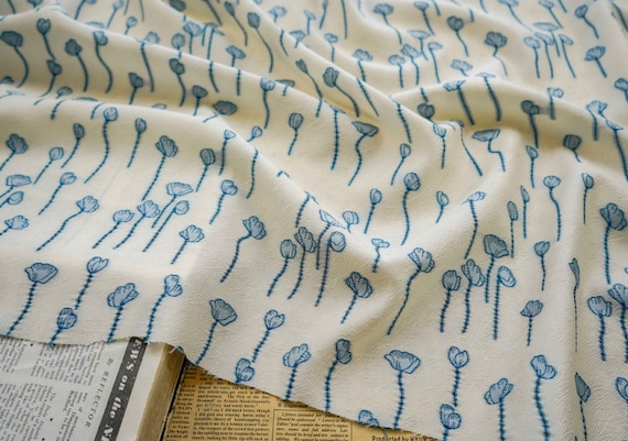 Jacquard floral fabric by the yard