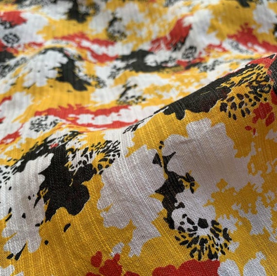 Jacquard Print ramie fabric by the yard