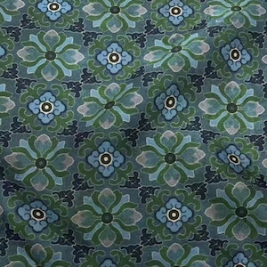 Jacquard Print Gambiered silk fabric by the yard