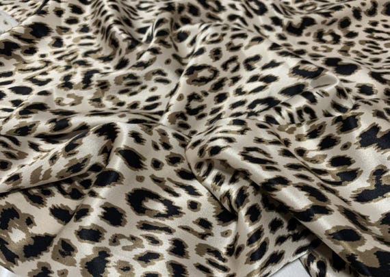 Cheetah Print Triacetate fabric by the yard