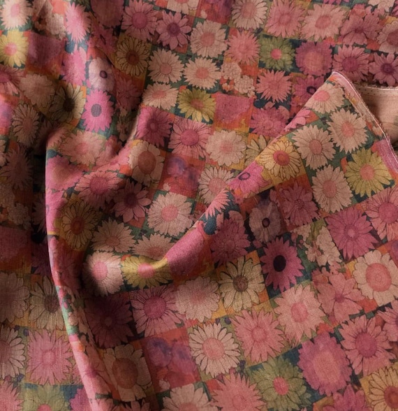 Print linen fabric by the yard