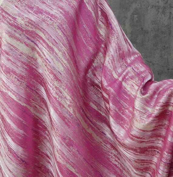 Jacquard brocade fabric by the yard