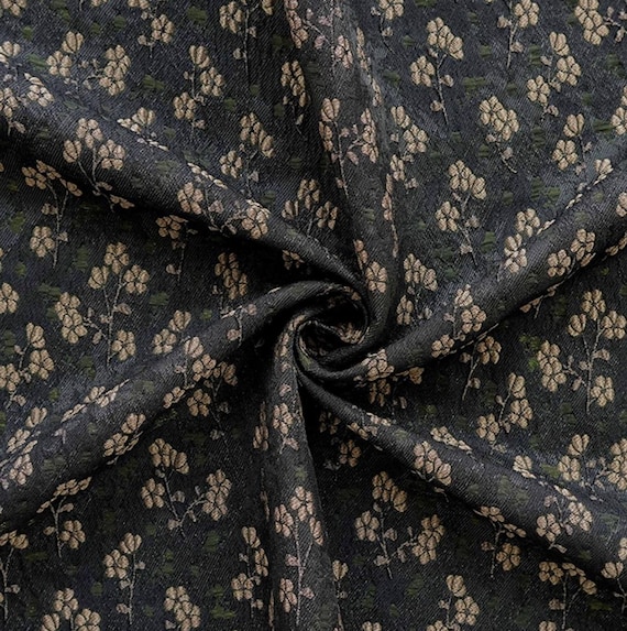 Jacquard floral fabric by the yard