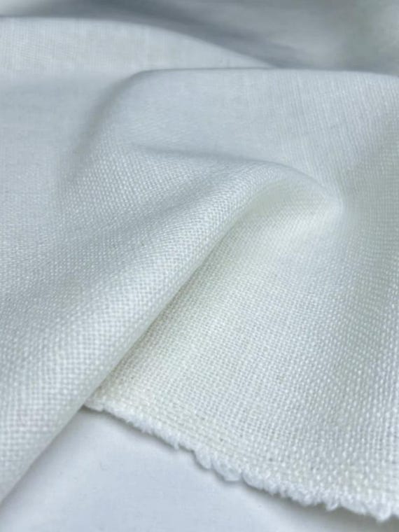 Tweed linen wool fabric by the yard