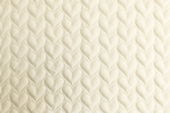 Embroidered Textured quilted padded fabric by the yard