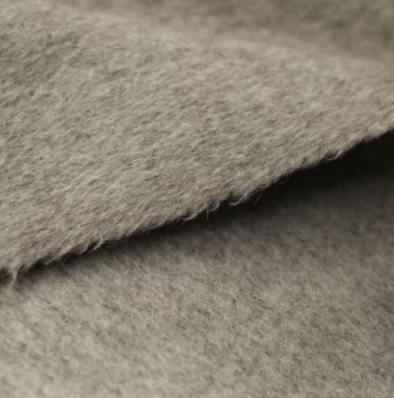 Double Sided alpaca wool fabric by the yard