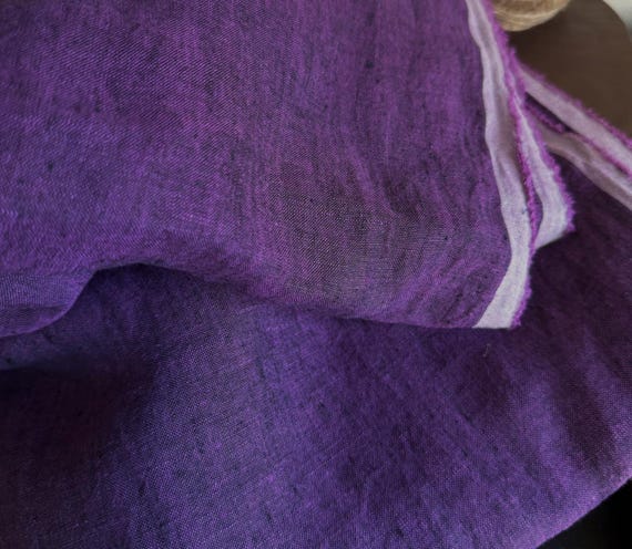 Yarn dyed iridescent linen fabric by the yard