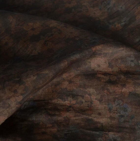 Print linen fabric by the yard