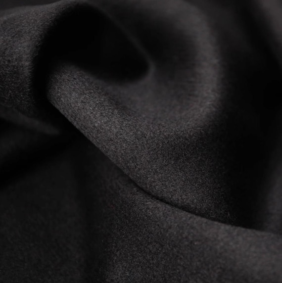 Black Wool fabric by the yard