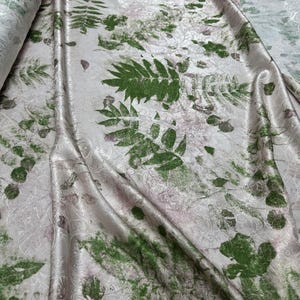 Tie dye style patterned silk fabric, Jacquard silk fabric by the yard