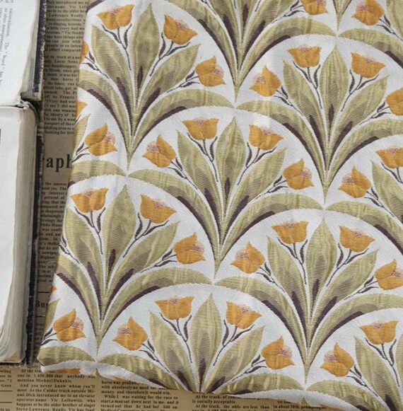 Tulip Jacquard brocade fabric by the yard