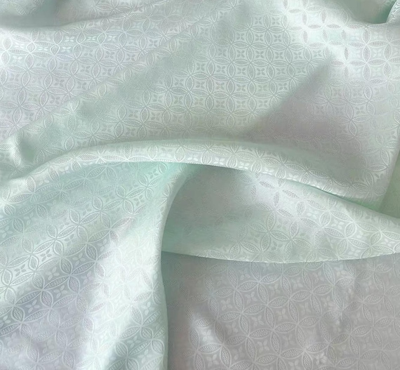 Jacquard silk fabric by the yard