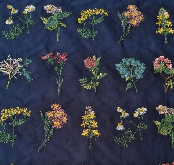 Embroidery cotton fabric By the yard