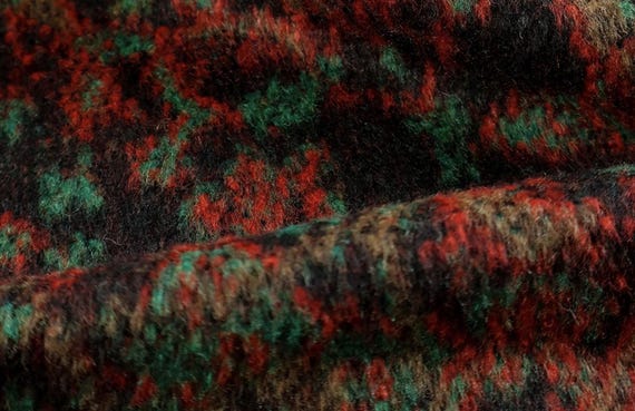Patterned Wool fabric by the yard