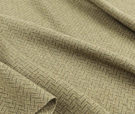 Herringbone wool fabric by the yard