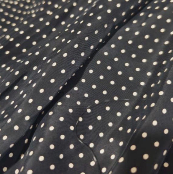 Polka Dots Print cupra fabric by the yard