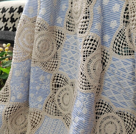 Embroidery cotton fabric By the yard