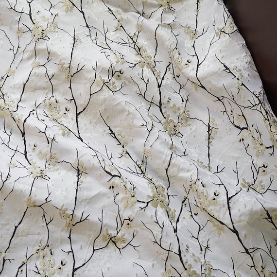 Jacquard brocade fabric by the yard
