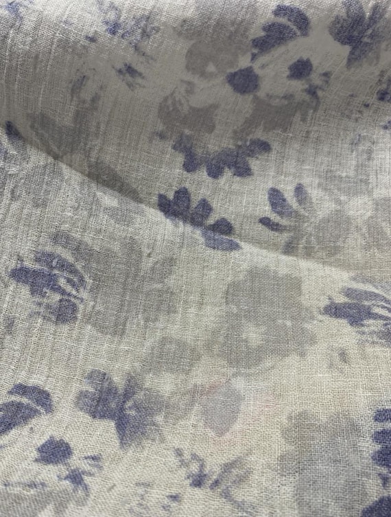 Crinkled Print linen fabric by the yard