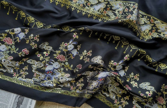 Jacquard brocade fabric by the yard