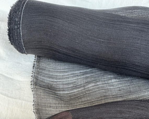 Silk linen fabric by the yard