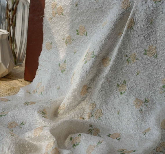Jacquard brocade fabric by the yard