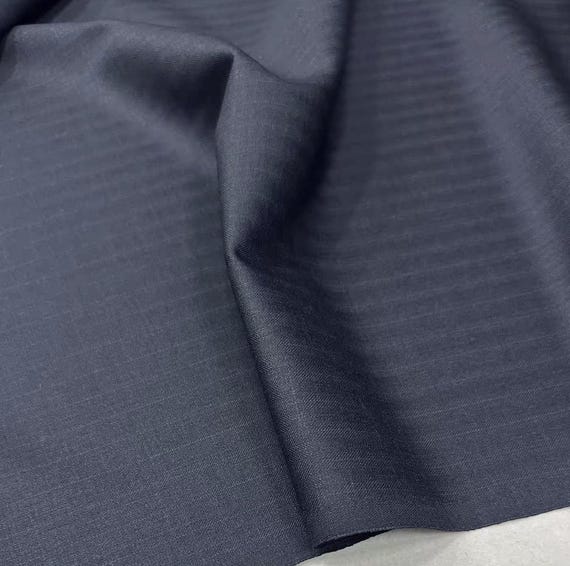 Herringbone Worsted Wool Fabric by the yard