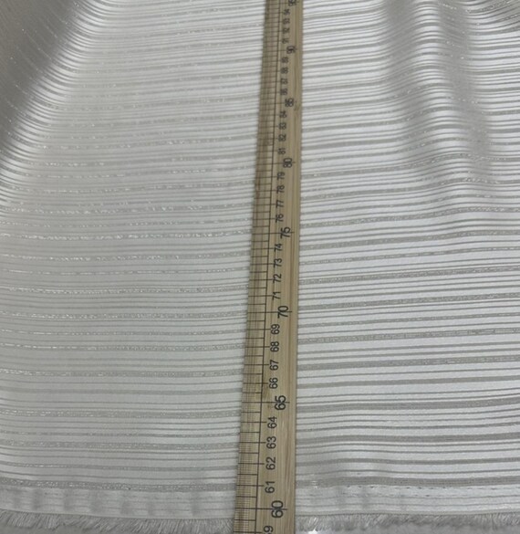Metallic striped fabric by the yard