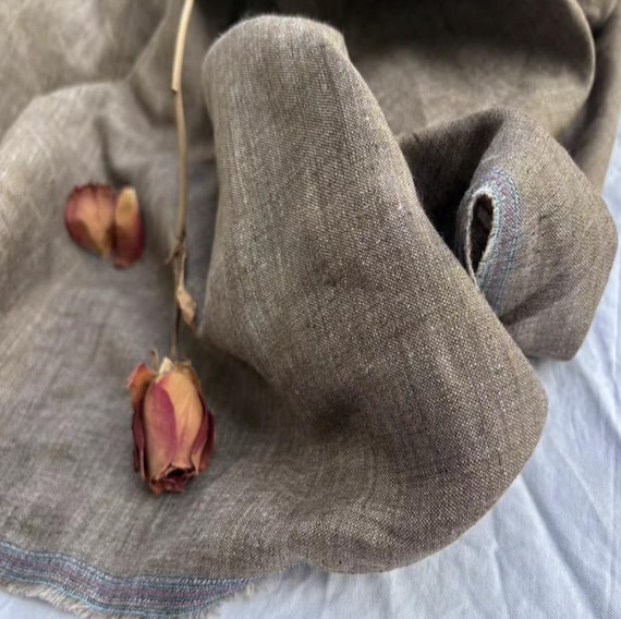 Yarn dyed linen fabric by the yard