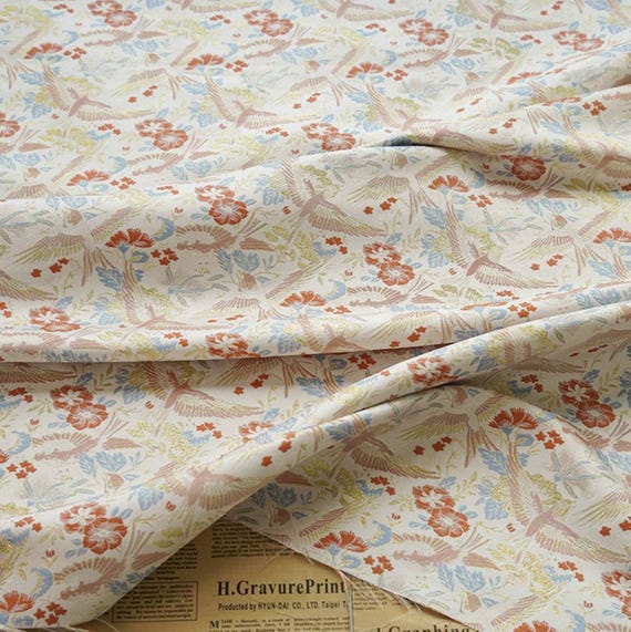 Jacquard brocade fabric by the yard