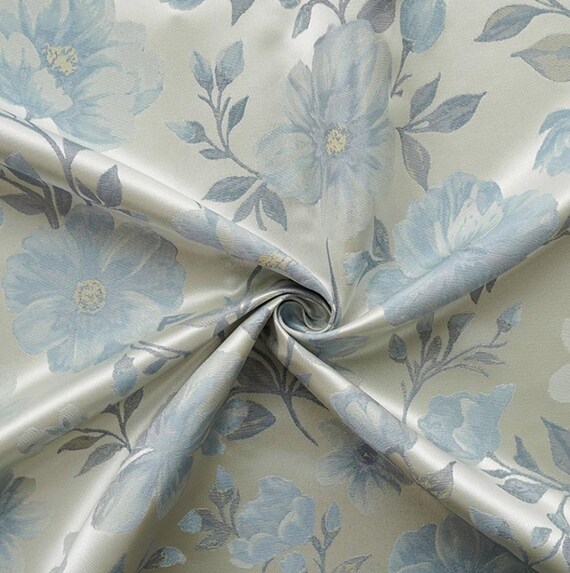 Jacquard brocade fabric by the yard